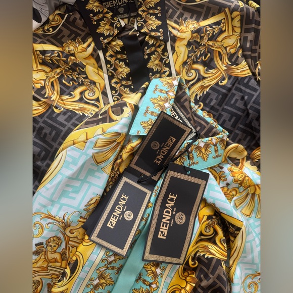 Fendace Barocco Fendi Zucca Monogram Silk Button Up Shirt SOLD OUT everywhere - Picture 4 of 16